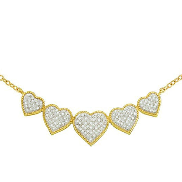 Diamond Heart Necklace in 10K Yellow Gold, 0.35 CT