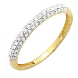 Diamond Wedding Band Ring in 14K Yellow Gold, 0.25 CT