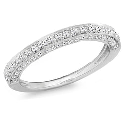 Diamond Wedding Band in 10K White Gold, 0.33 CT