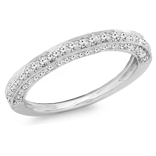 Diamond Wedding Band in 10K White Gold, 0.33 CT