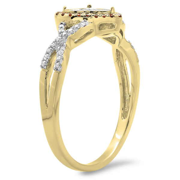 Diamond Promise Heart Ring in 10K Yellow Gold, 0.25 CT