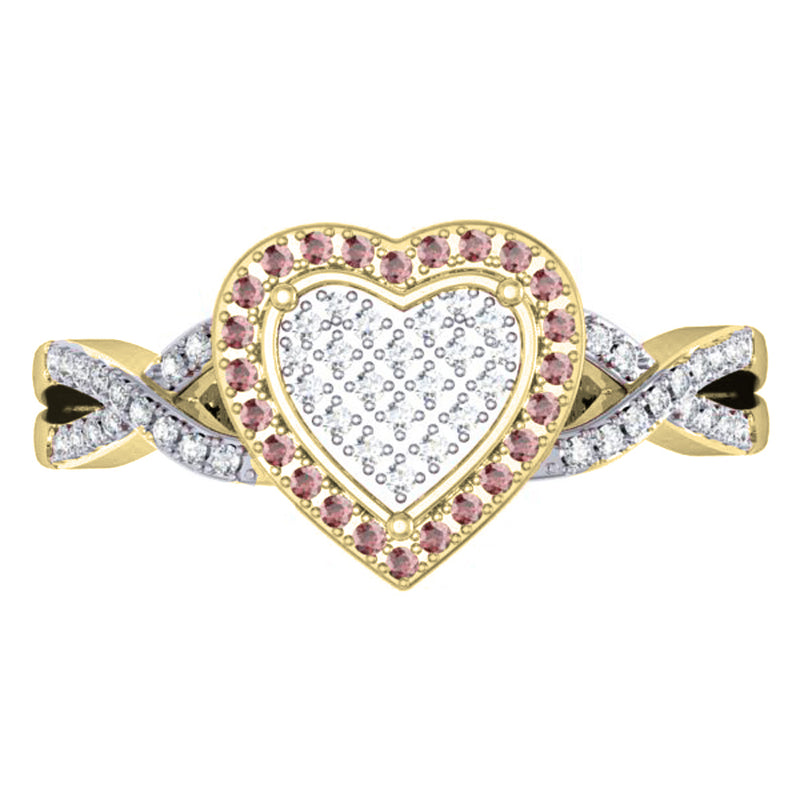 Diamond Promise Heart Ring in 10K Yellow Gold, 0.25 CT