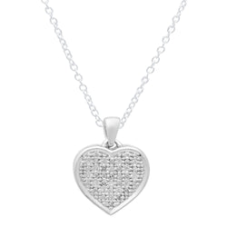 Heart Pendant in 18K White Gold