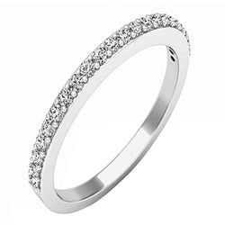 Diamond Stackable Band Ring in 14K White Gold, 1/4 CT