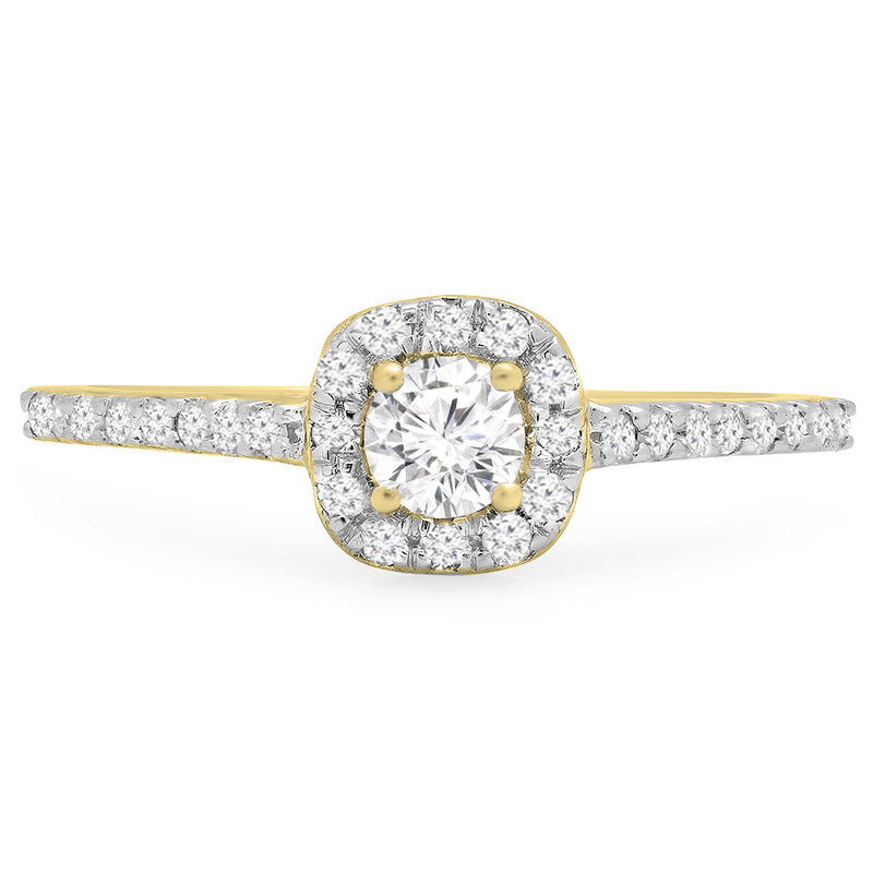 Diamond Engagement Ring in 18K Yellow Gold, 0.50 CT