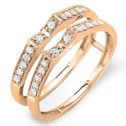 Round Diamond Ring in 14K Rose Gold, 0.32 CT