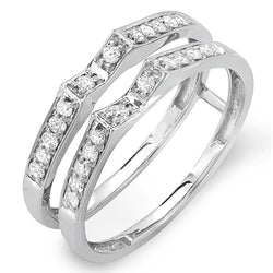 Round Diamond Ring in 14K White Gold, 0.32 CT