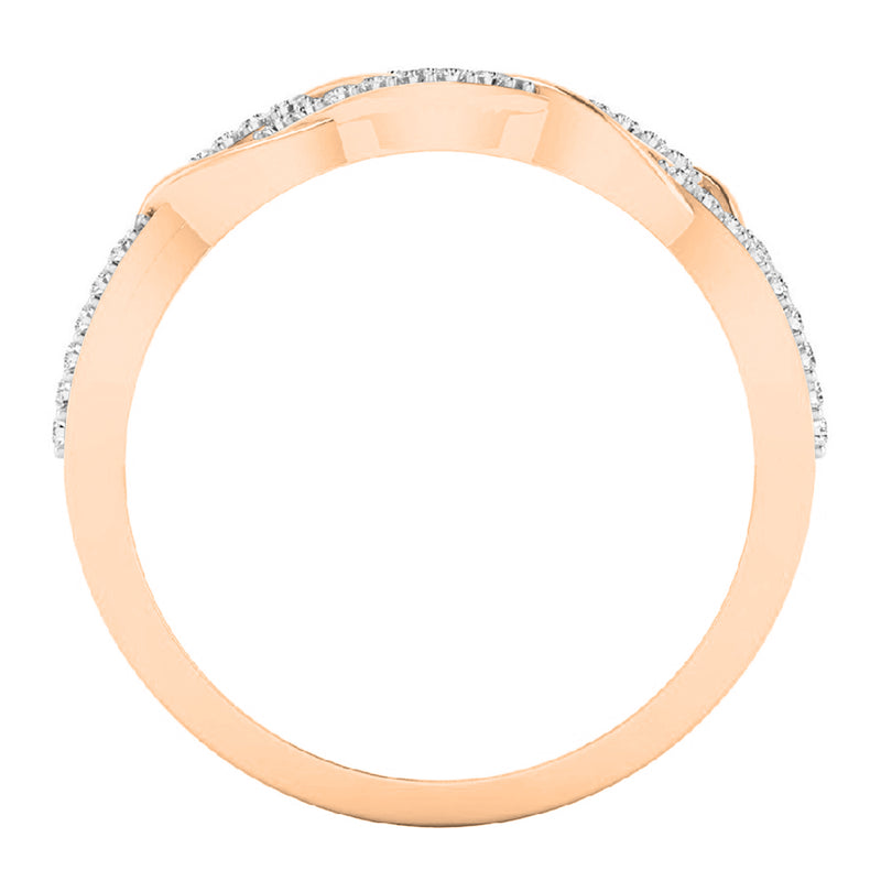 Wedding Band Stackable Ring in 14K Rose Gold, 1/4 CT