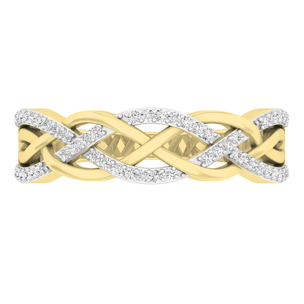 Wedding Band Stackable Ring in 14K Yellow Gold, 1/4 CT