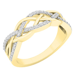 Wedding Band Stackable Ring in 14K Yellow Gold, 1/4 CT