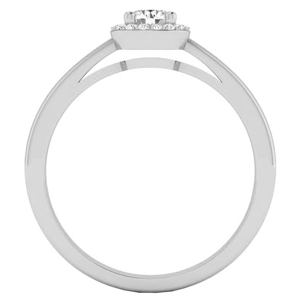 Diamond Engagement Ring in 18K White Gold, 0.35 CT