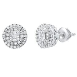 White Diamond Stud Earrings, 0.20 CT