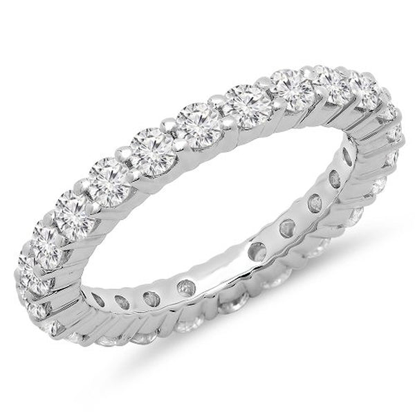 Diamond Anniversary Ring in 14K White Gold, 1.00 CT